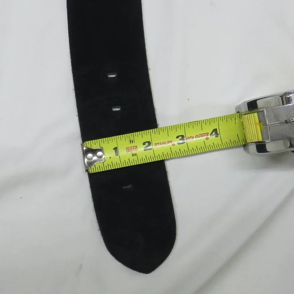 Women's Morgan Taylor Black Suede Wide Belt, Size Small - Picture 10 of 12